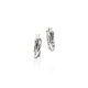 Sterling Silver Crossover 9.5MM Hoop Earrings