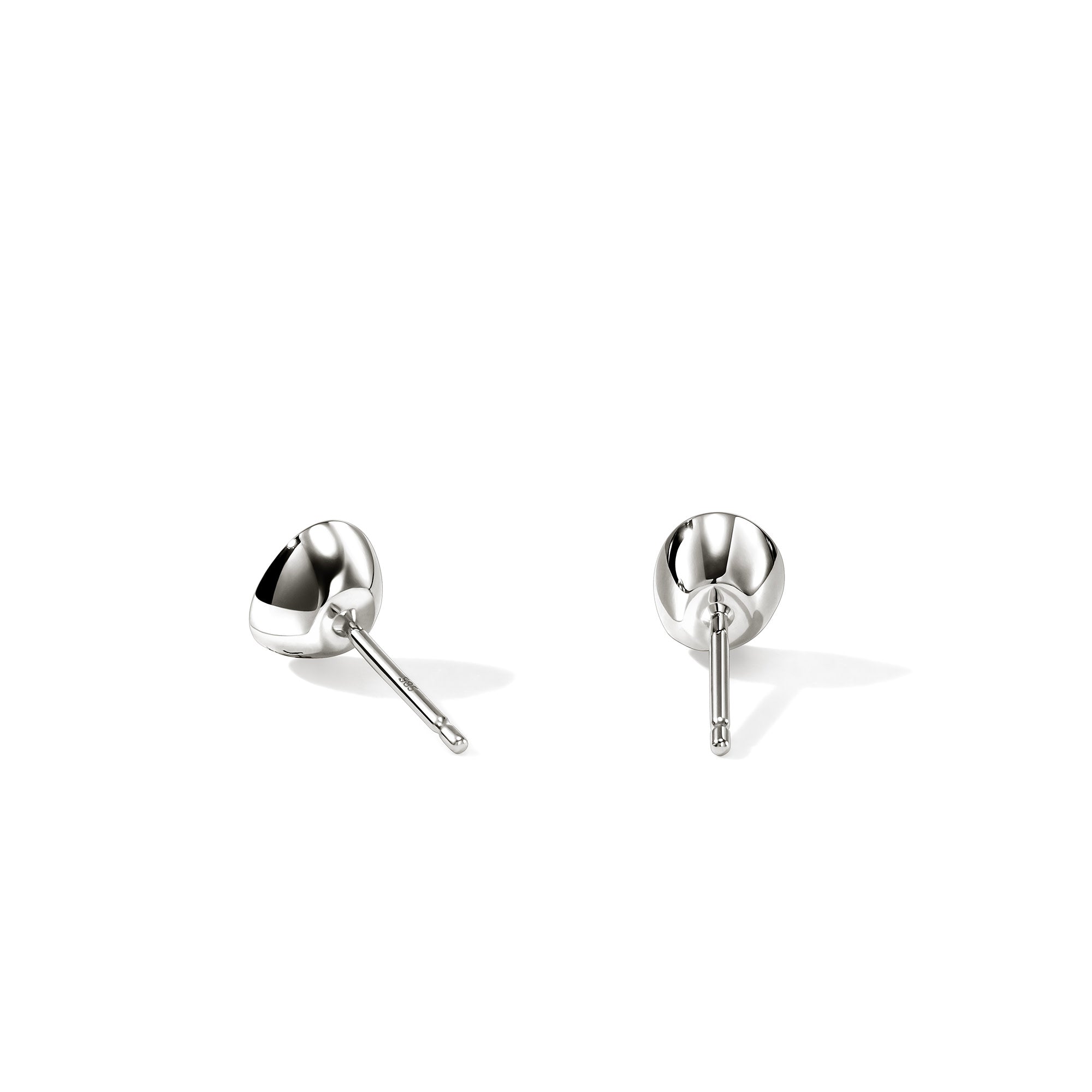 John Hardy Sterling Silver Lovestruck Bezel Stud Earrings with Lab Grown Oval Diamonds, 1.50 ctw