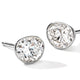 John Hardy Sterling Silver Lovestruck Bezel Stud Earrings with Lab Grown Oval Diamonds, 1.50 ctw