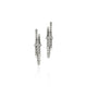 Sterling Silver and Pave Diamond 34mm Spear Hoops