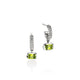 John Hardy sterling silver Heishi drop earrings with peridot, front view