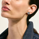 John Hardy Sterling Silver Icon Circle Earrings with Treated Blue Topaz