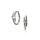 Sterling Silver and Blue Sapphire Spear Hoop Earrings