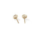 Yellow Gold Chain Motif and Diamond Pave Stud Earrings