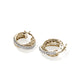 Yellow Gold and Pave Diamond 15MM Crossover Hoop Earrings