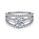 White Gold Halima Round Diamond Engagement Ring Setting