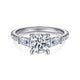 White Gold Tierra Round 3 Stone Diamond Channel Set Engagement Ring Setting