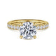 Winslow Yellow Gold Round Pave Diamond Engagement Ring Setting