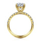 Winslow Yellow Gold Round Pave Diamond Engagement Ring Setting