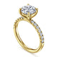 Winslow Yellow Gold Round Pave Diamond Engagement Ring Setting