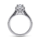 Paige White Gold Pear Shape Halo Diamond Engagement Ring Setting