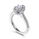 Paige White Gold Pear Shape Halo Diamond Engagement Ring Setting