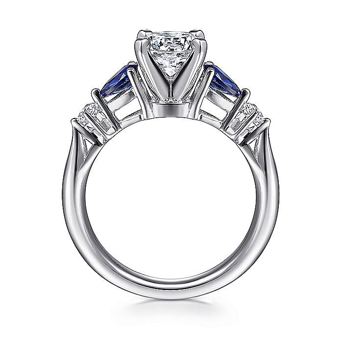 Carrie Sapphire and Diamond Engagement Ring Setting