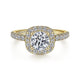 Lyla Cushion Halo Round Engagement Ring Setting