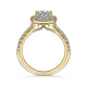 Lyla Cushion Halo Round Engagement Ring Setting