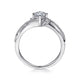 White Gold 3 Stone Round Diamond Engagement Ring