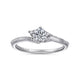 White Gold 3 Stone Round Diamond Engagement Ring