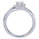 White Gold Princess Halo Twisted Diamond Engagement Ring