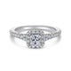 White Gold Victorian Diamond Halo Engagement Ring