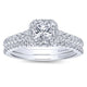 White Gold Victorian Diamond Halo Engagement Ring