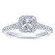 White Gold Victorian Diamond Halo Engagement Ring