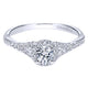 White Gold Reverse Taper Round Complete Diamond Engagement Ring