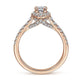 Rose Gold Oval Halo Diamond Complete Engagement Ring