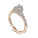 Rose Gold Oval Halo Diamond Complete Engagement Ring