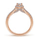 Rose Gold Marquise Halo Split Shank Diamond Engagement Ring