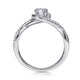 White Gold Bypass Round Diamond Engagement Ring