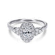 Oval Halo Complete Engagement Ring