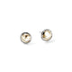 Yellow Gold and Sterling Silver Chain Motif Stud Earrings