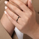 Bujukan Black Enamel Yellow Gold Ring
