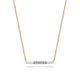 Enamel Diamond Bar Necklace