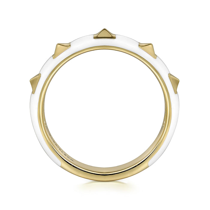 White Enamel Ring