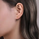 Flower Diamond Stud Yellow Gold Earrings