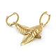 Huggie Drop Leaf Bujukan Yellow Gold  Earrings