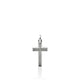 Men's Sterling Silver Nailhead Cross Pendant Necklace