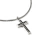 Men's Sterling Silver Nailhead Cross Pendant Necklace