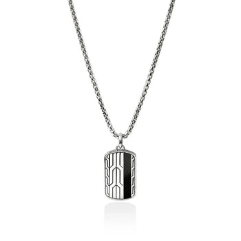 Men's Icon 50 Black Onyx Tag Pendant Necklace