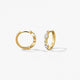 Yellow Gold Bezel Regal Huggies