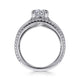 White Gold Halima Round Diamond Engagement Ring Setting