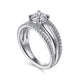 White Gold Halima Round Diamond Engagement Ring Setting