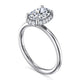 Seattle White Gold Oval Hidden Halo Diamond Engagement Ring Setting