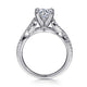 Kayla White Gold Round Twisted Diamond Engagement Ring