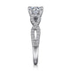 Kayla White Gold Round Twisted Diamond Engagement Ring