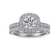 Lyla Cushion Halo Round Engagement Ring Setting