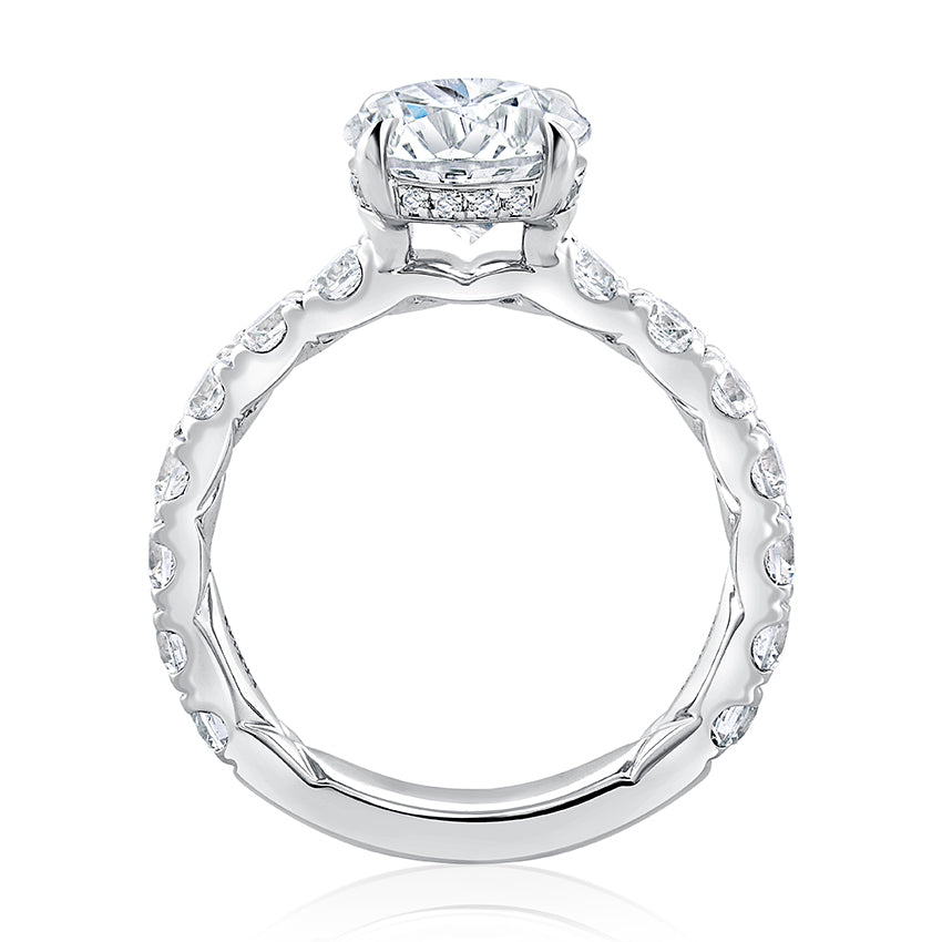 Hidden Halo Round Engagement Ring