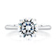 Solitaire Engagement Ring Setting with Surprise Diamonds