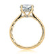 Solitaire Engagement Ring with Surprise Diamonds and Quilted Interior